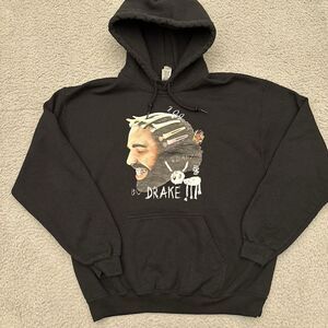Drake For All The Dogs Hoodie Women's Medium Black Gildan Hooded Fan Merch FATD‎